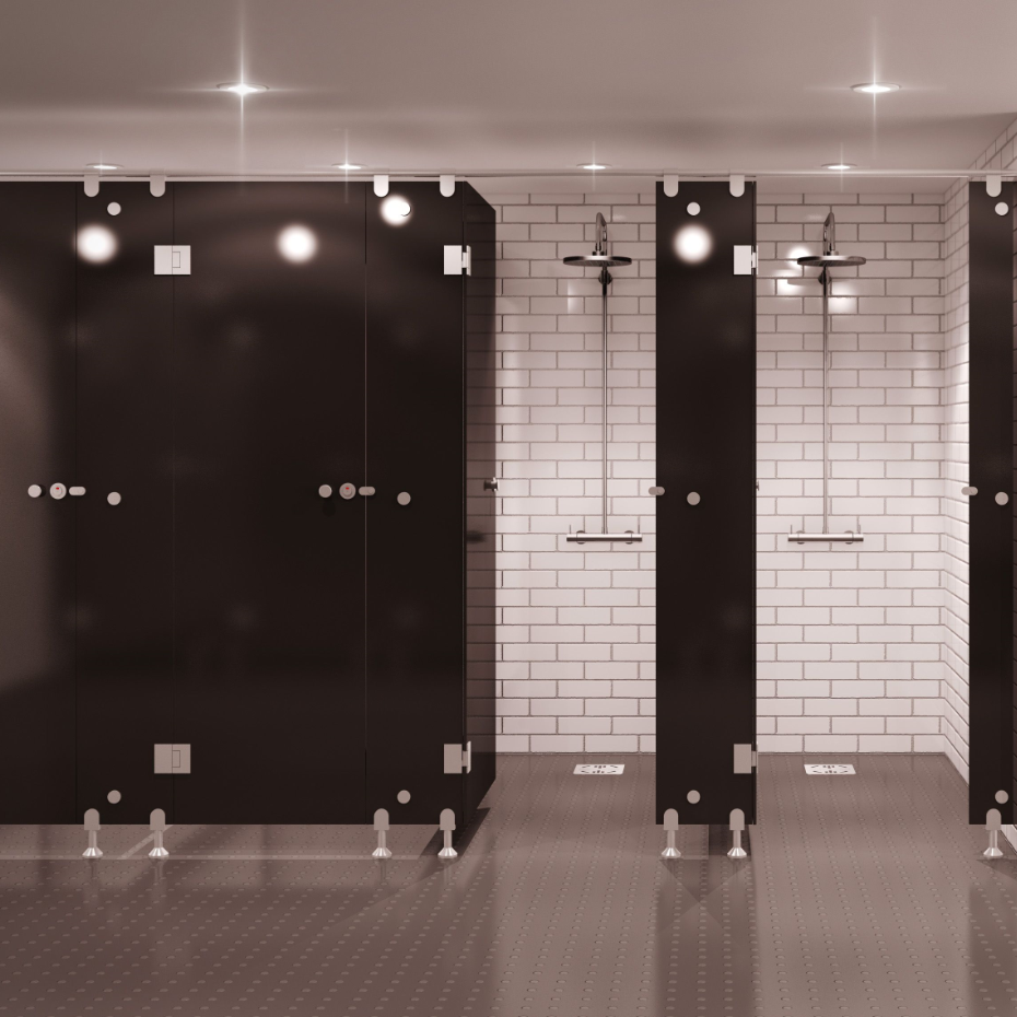 Commercial Compact Laminate Shower Cubicles